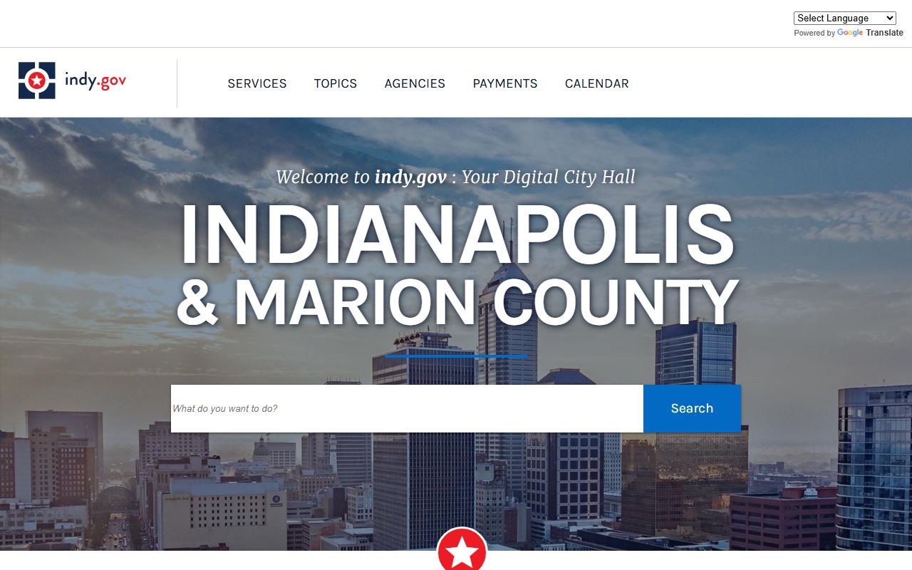 Marion County Indianapolis city-county website for family court records