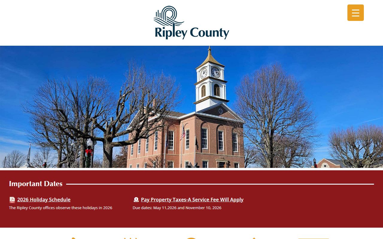 Ripley County government website for Ripley County family court records