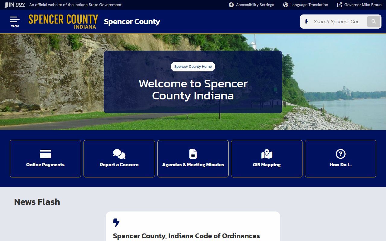Spencer County Indiana official website for family court records