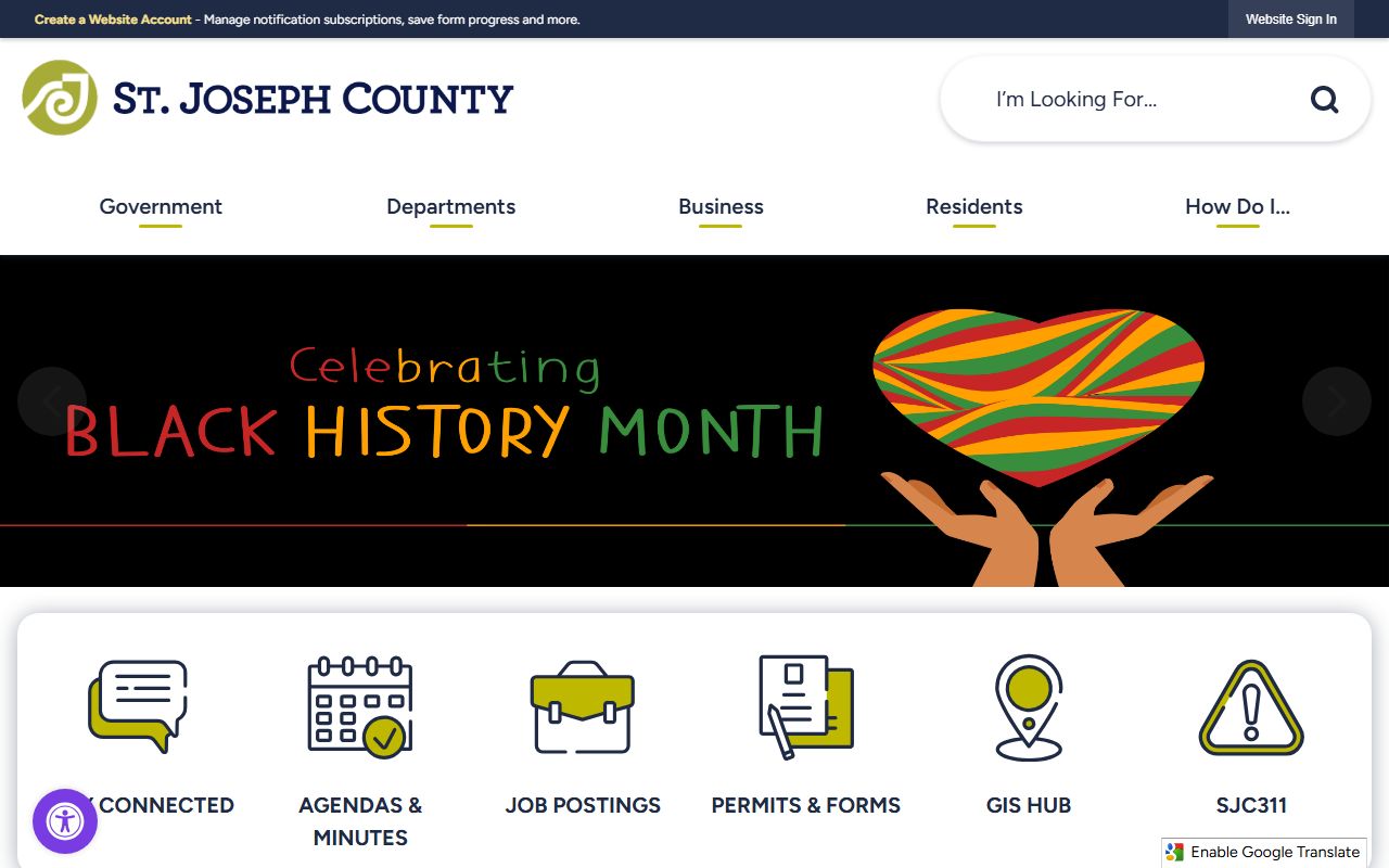 St. Joseph County Indiana official website for family court records