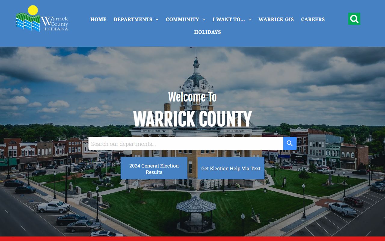 Warrick County government website for family court records